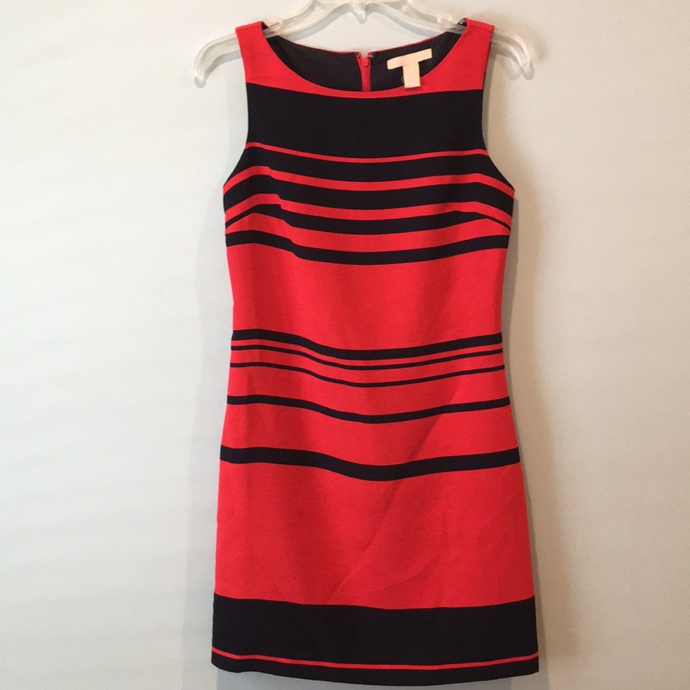2P red and navy Banana Republic dress